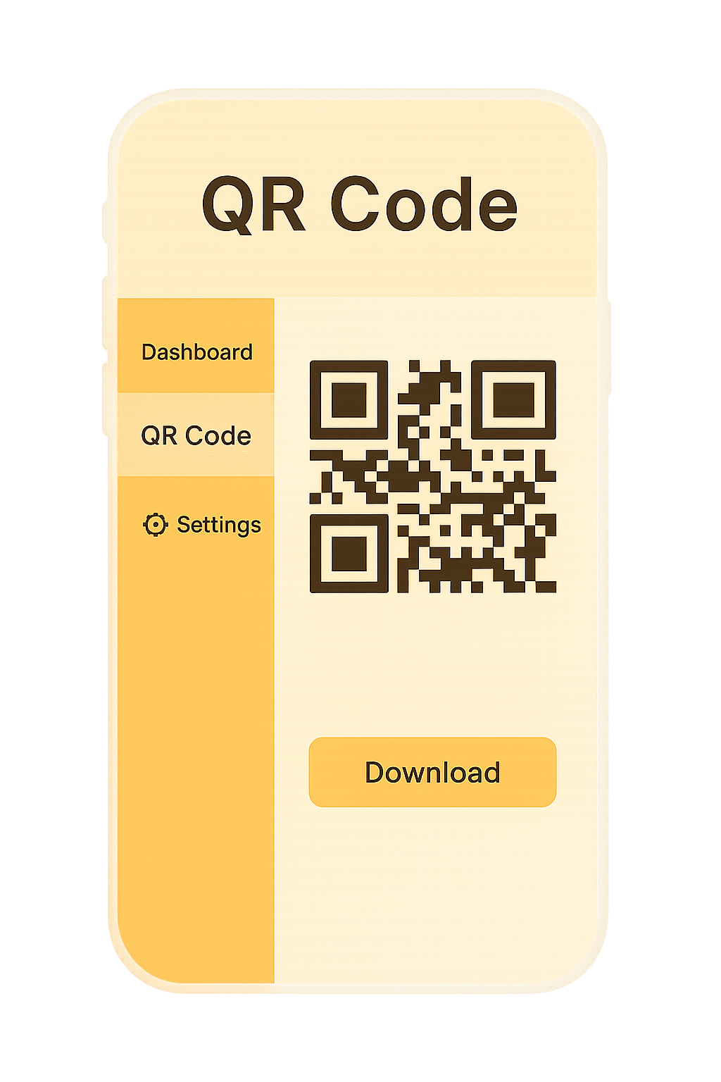 QR code generation and customer scanning interface
